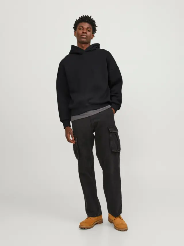 JCOCLEAN SWEAT HOOD LN black 3