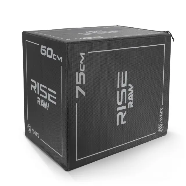AMILA Πλειομετρικό Κουτί Plyo Box Raw Rise 50x60x75 cm - Μαύρο (95147)