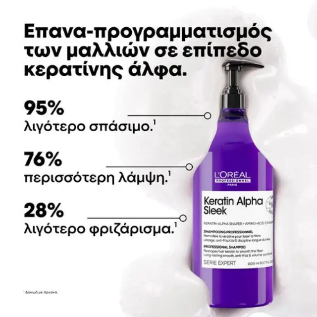 L΄Oreal Professionnel Serie Expert Keratin Alpha Sleek Shampoo 1500ml 2