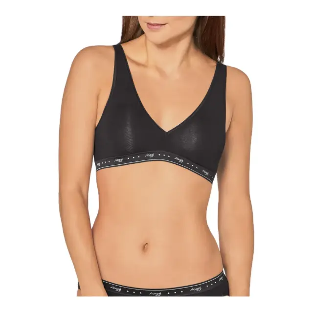 Sloggi Γυναικείο Μπουστάκι 24/7 100 Top, Χρώμα Μαύρο - XS