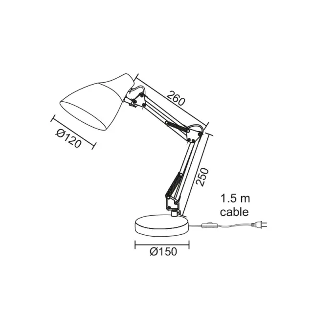 Aca Light Φ/Σ ΓΡΑΦΕΙΟΥ 1ΧΕ27 ΠΟΡΤΟΚΑΛΙ ΜΕΤΑΛΛΙΚΟ Φ15ΧΦ12ΧΗ50CM KINGSTON 2
