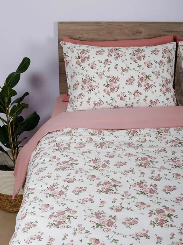 Σετ Σεντόνια Cotton Feelings 929 Pink Μονό (165x270) Sunshine 3