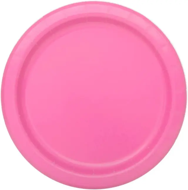 Πιάτα Χάρτινα Γλυκού Hot Pink Ροζ 18εκ / 8 τεμ