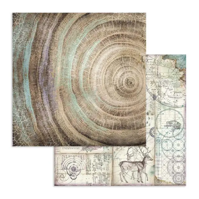 Χαρτί Scrapbooking Stamperia Διπλής Όψης - Cosmos Knots - 31x30cm