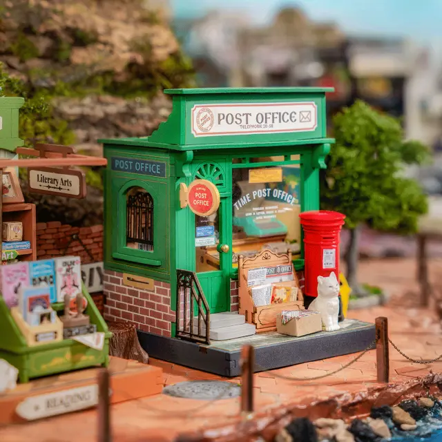 Robotime DIY Miniature House Century Post Office DS037 3