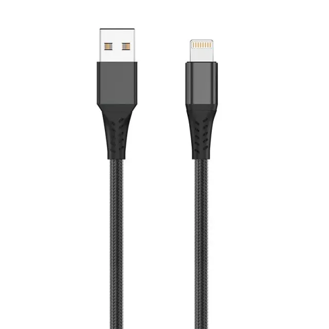 ΚΑΛΩΔΙΟ USB TYPE-A ΣΕ LIGHTING(IOS) 2M ΜΑΥΡΟ 3