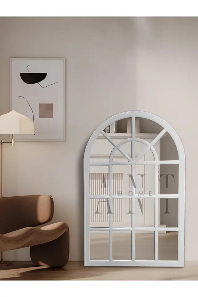 Stewehome Ασύμμετρος καθρέφτης τοίχου MDF για σαλόνι 103x70x18 cm 2