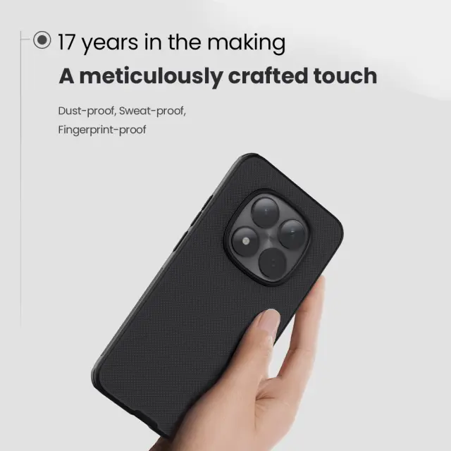 Nillkin Super Frosted PRO Back Cover for Xiaomi Redmi Note 15 Pro 5G Black 3
