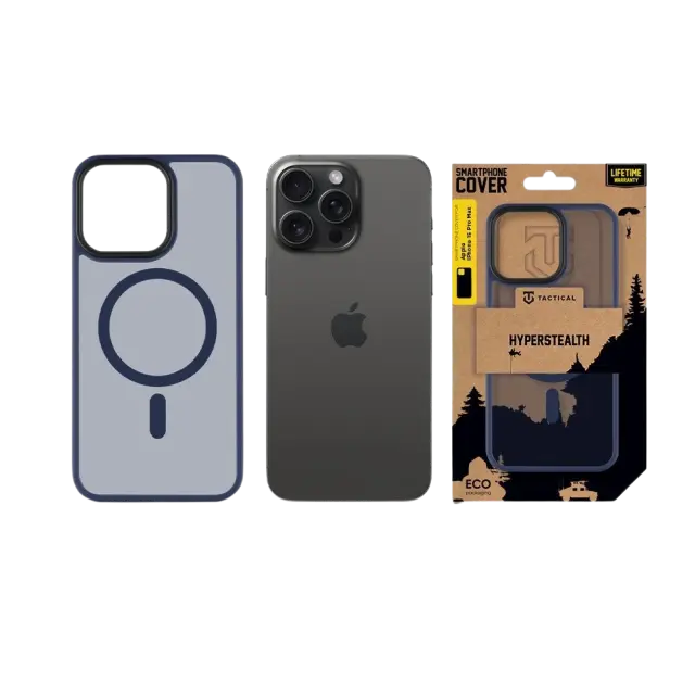 Tactical MagForce Hyperstealth Cover for Apple iPhone 15 Pro Max Deep Blue 3