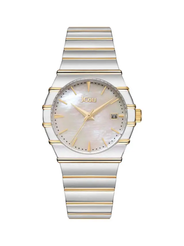 JCou Chanté, Women's Watch, Silver / Gold Stainless Steel Bracelet JU19075-3