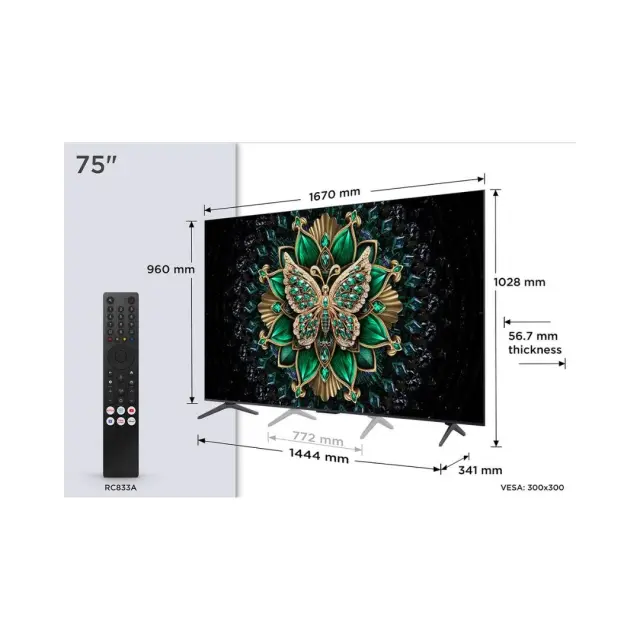ΤΗΛΕΟΡΑΣΗ 75'' QD-Mini LED 75C6K PRO TCL 2