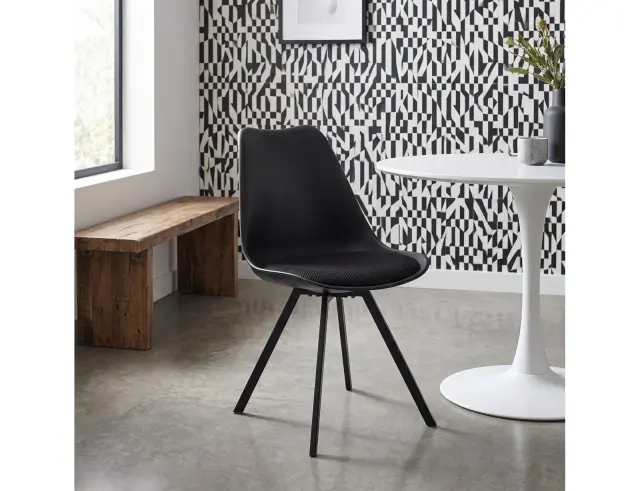 Καρέκλα Αtom Home Deco Factory με διαστάσεις 52x47x82cm - Black HD0483