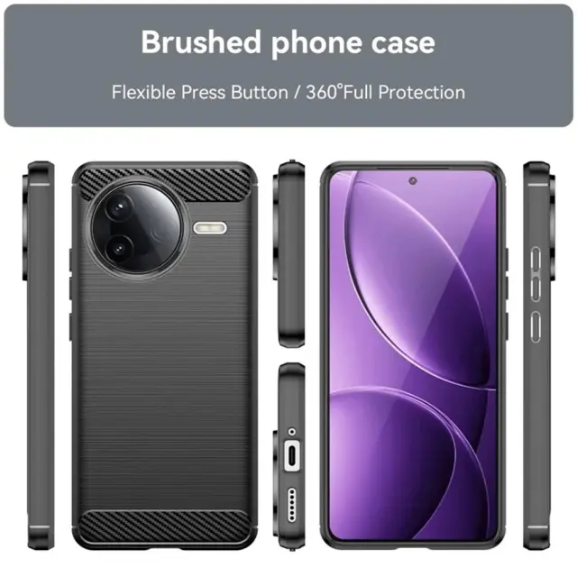 Techsuit - Carbon Silicone - Xiaomi Poco F7 Ultra - Black 2