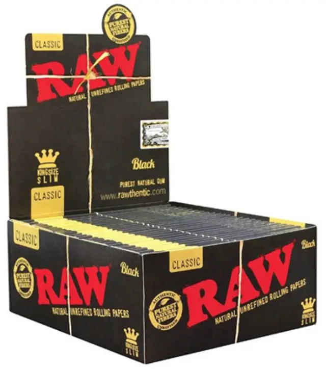RAW Χαρτάκια Classic Black- Ακατέργαστο - King Size Slim 50τεμ. 2