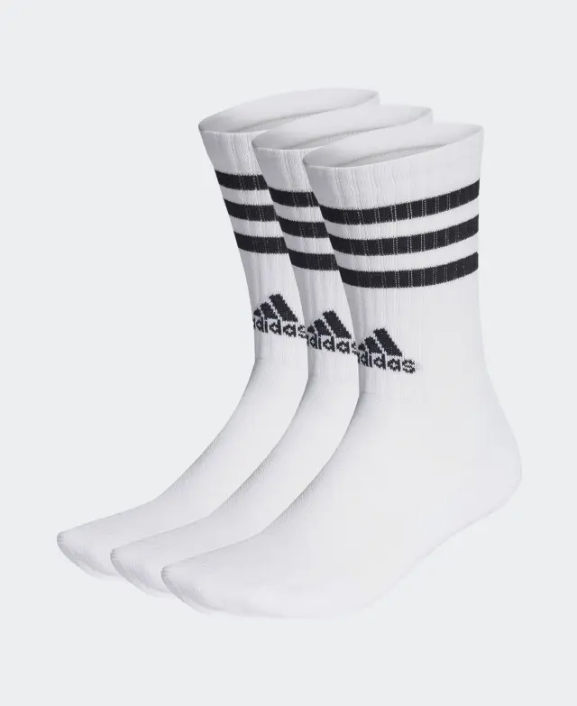 adidas Sportswear Adult 3Stripes Sportswear Cushioned Crew 3 Pair Socks Άσπρο HT3458 (adidas Sportswear) - Medium