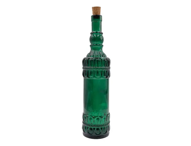 Διακοσμητικό Μπουκάλι με πώμα Glass Drops Lazos (5043DB734) Aπό 100% ανακυκλωμένο γυαλί, Xωρητικότητας 700ml, Διαστάσεων Ø 8 x Υ 34 cm, Αlbahaca 5043DB734 2