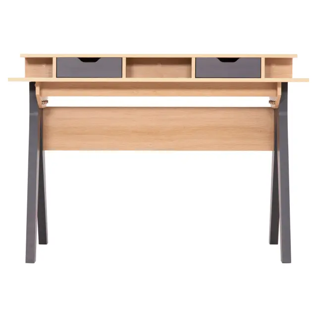 ΓΡΑΦΕΙΟ FB918290 ΜΕΛΑΜΙΝΗ ΣΕ SONAMA-ΓΚΡΙ 120x19-59x75-85,5ΥΥεκ. 3