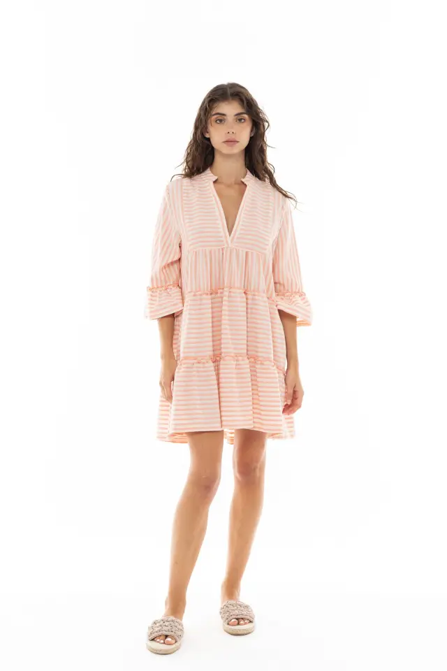 B351 - Orange - BEACHWEAR STRIPE PAL