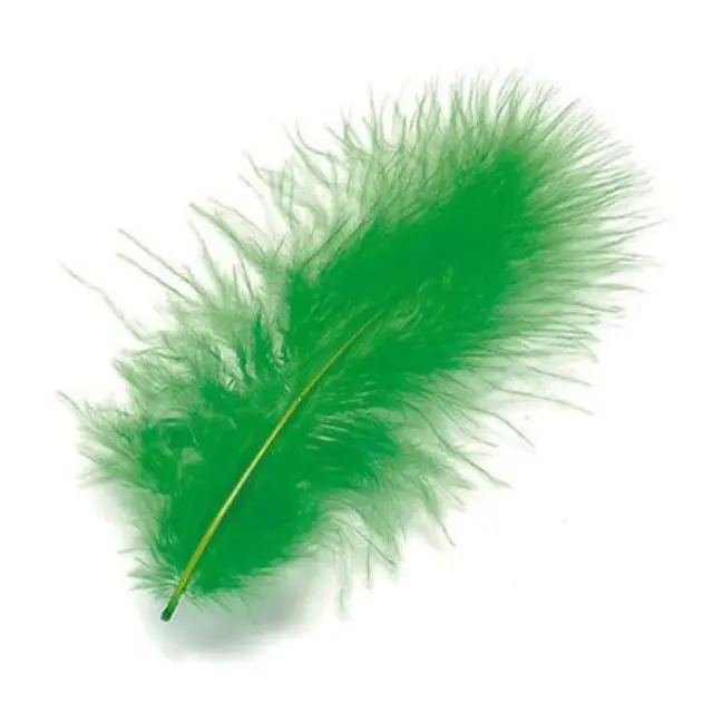 Φτερά Μαραμπού για Διακόσμηση - Dark Green - 15τεμ