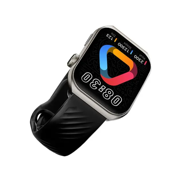QCY Watch GS2 S5 Black - 1,96" large AMOLED touch, 410x502 60Hz, 100+ faces Call BT Smart Watch IPX8 2