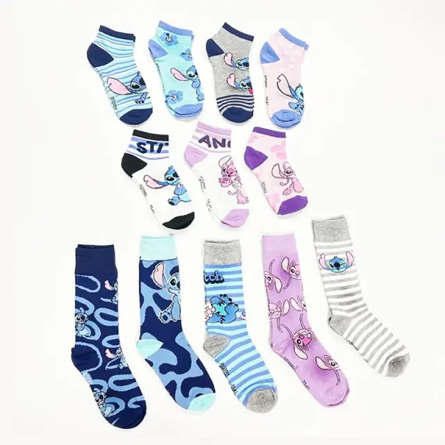 Gift box 12 ζευγαρια Καλτσες Lilo and Stitch socks μεγεθους 35/41 2