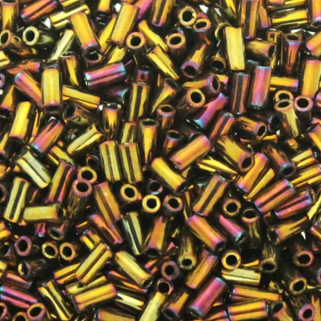 Χάντρα Miyuki Glass Bugles - 462 - Metallic Gold Iris 3mm - 10gr