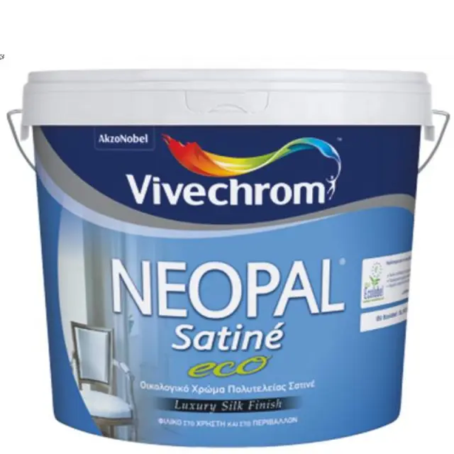 VIVECHROM NEOPAL SATINE ECO - ΠΛΑΣΤΙΚΟ ΟΙΚΟΛΟΓΙΚΟ ΧΡΩΜΑ ΠΟΛΥΤΕΛΕΙΑΣ ΛΕΥΚΟ 3lt