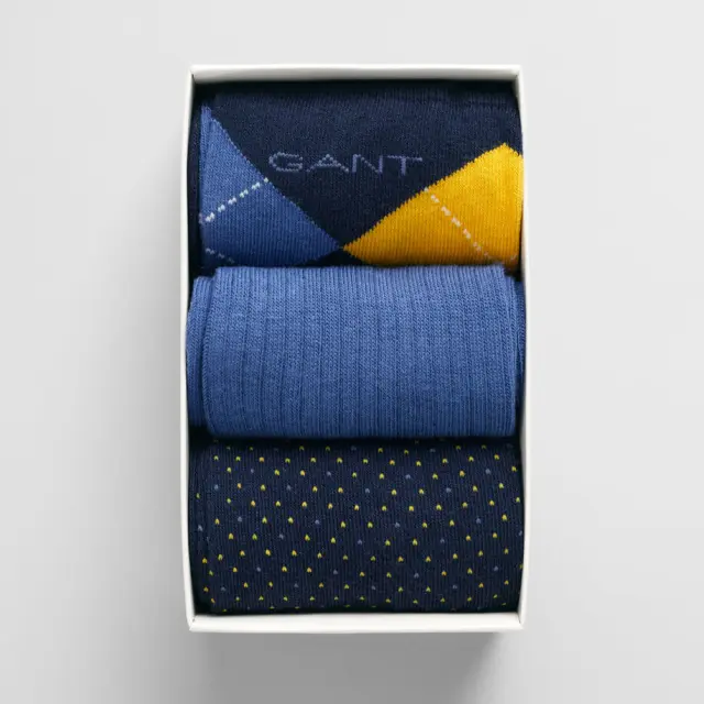 Ανδρικές Κάλτσες Gant Σετ 3 Ζευγών 9960314 433 Evening Blue Multi - 39-42 2
