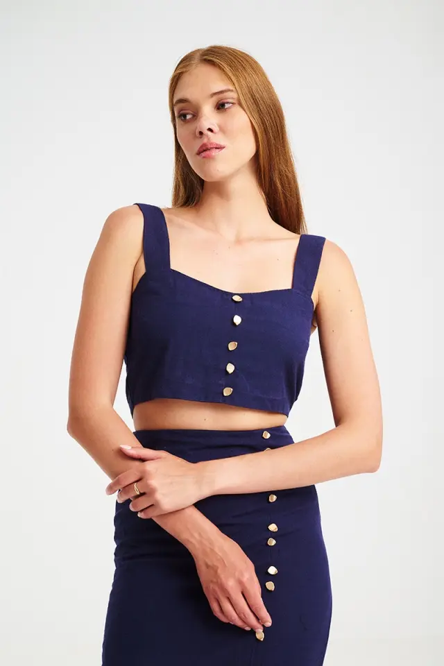 Crop Top με Τετράγωνη Λαιμόκοψη ISSEY TOP - XS 3