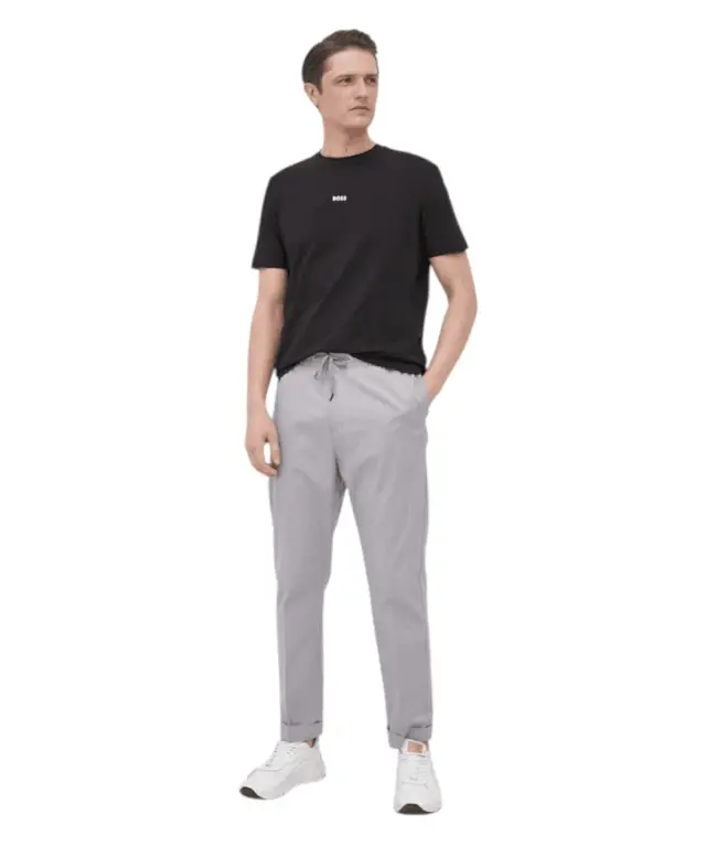 Hugo Boss - Ανδρικό T-shirt Tchup Relaxed Fit 50473278-001 Μαύρο 3