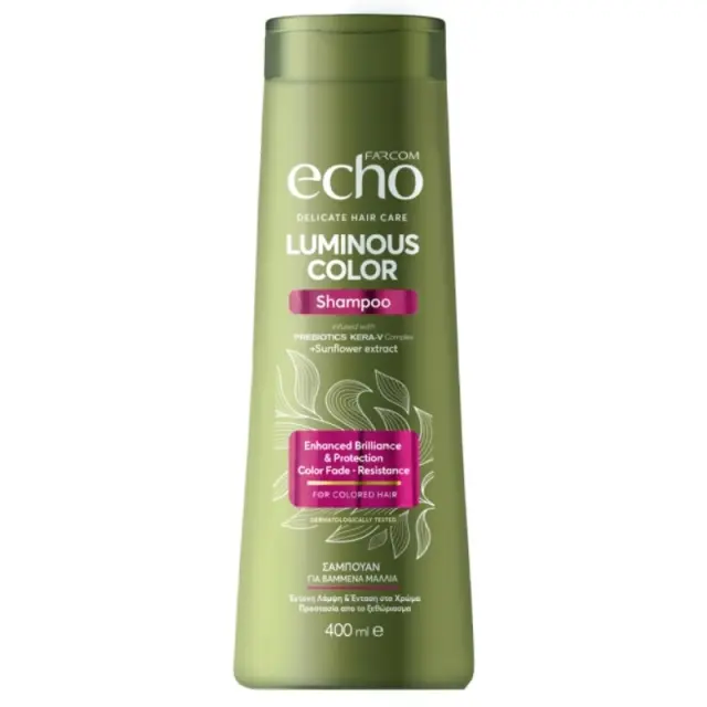 FARCOM Echo Luminous Color Σαμπουάν Διατήρησης Χρώματος & Λάμψης για Βαμμένα Μαλλιά 400ml
