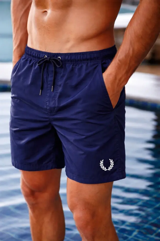 Μαγιό Noshame® Navy με Τύπωμα - 682604 - XXL
