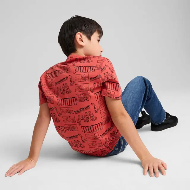 Puma Boy's Mid 90s Allover Print Tee Κόκκινο 685146-15 (Puma) 2