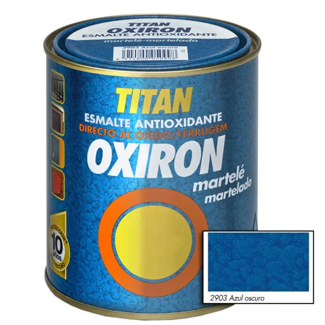 Χρώμα Αντισκωριακό Σφυρηλατό TITAN OXIRON MARTELE AZUL OSCURO 750ml