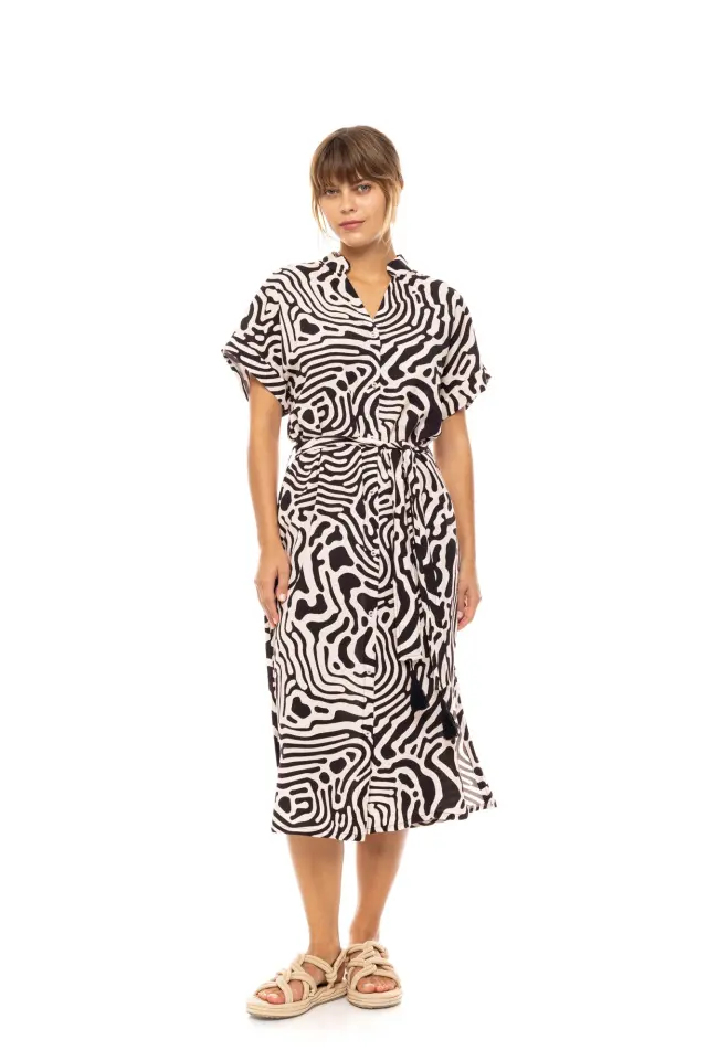 Beachwear Black Geo B595 Type Pink Label 2