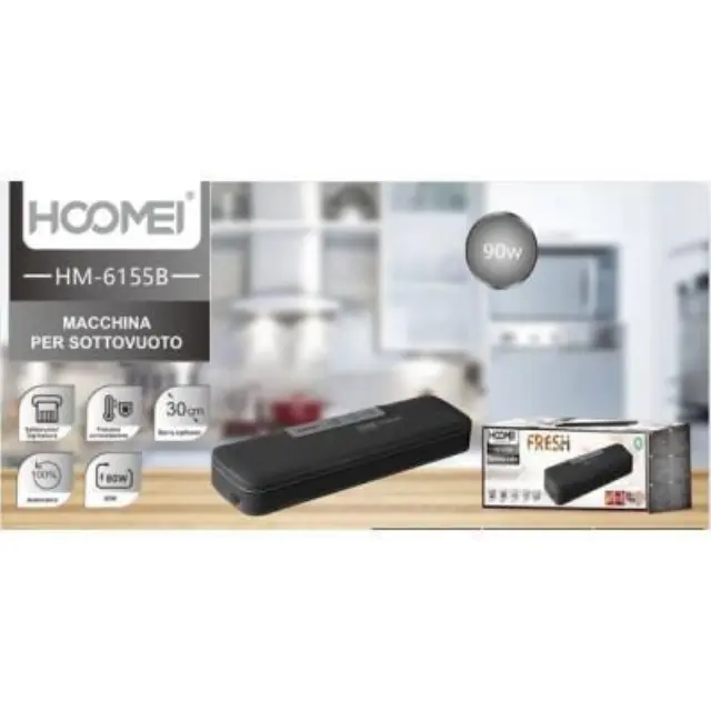 Hoomei Επαγγελματική Μηχανή Στεγανοποίησης Τροφίμων 90W HM-6155B 2