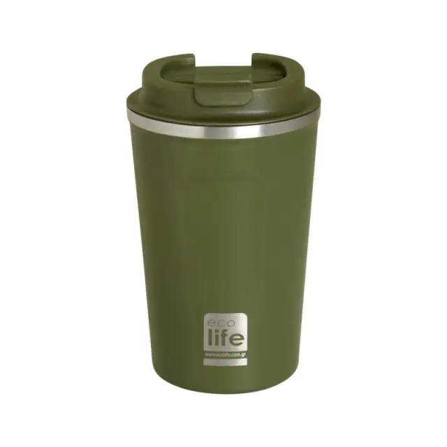 Ecolife® - Coffee Thermos 370ml- Green.