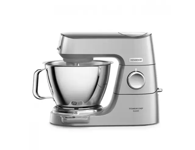 Κουζινομηχανή Kenwood Titanium Chef Baker KVC85.594SI με ενσωματωμένη ζυγαριά, ισχύ 1200W, χωρητικότητα 5L&3.5L, μεταβλητή ταχύτητα και λειτουργία Pulse - Silver KVC85.594.SI