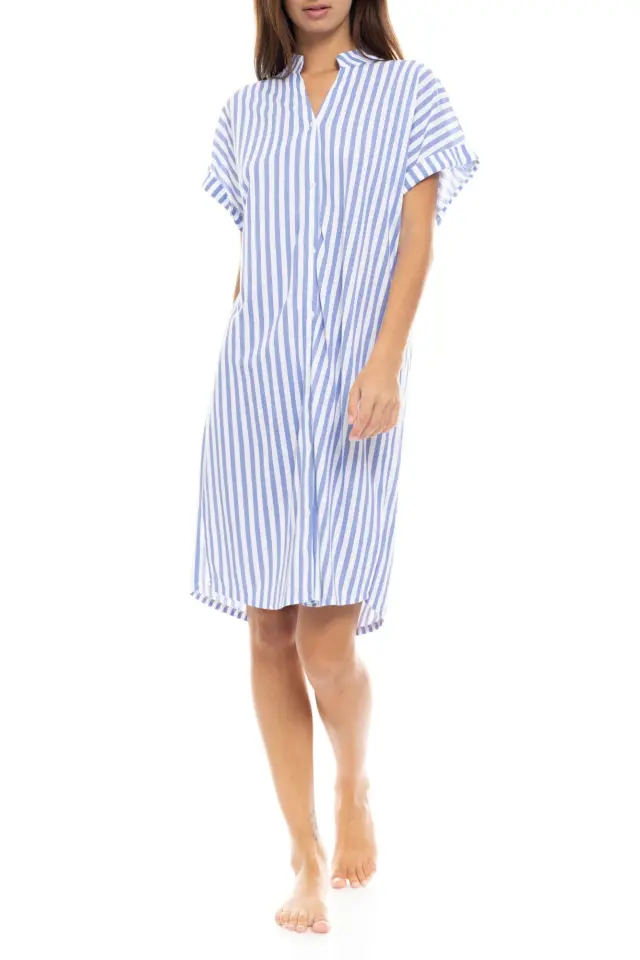 S1345 - Type - NIGHTGOWN SOFT BLUE STRIPE 2