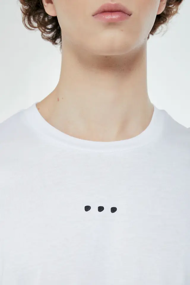 T-Shirt Βαμβακερό Cock Λευκό