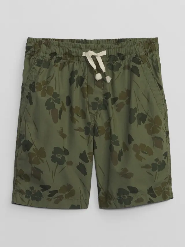 Παιδικό Poplin Pull-On Σορτς με Washwell desert cactus green