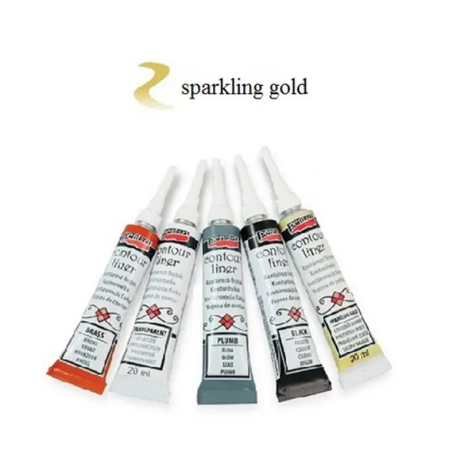 Contour Liner ανάγλυφο περίγραμμα Pentart 20ml - Sparkling Gold