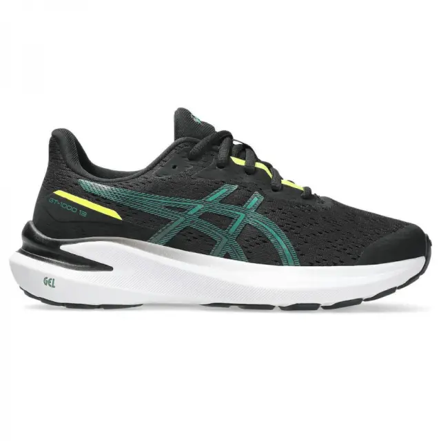 ASICS Gt-1000 13 Gs Kids Sports Shoes Running with Laces Black 1014A343-008