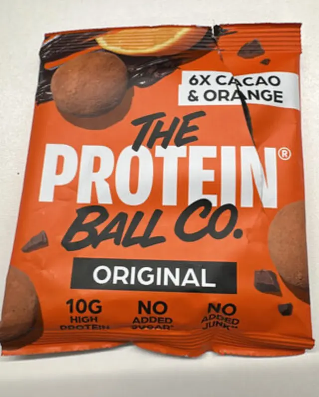 The Protein Ball Co. Cacao & Orange, Μπαλίτσες Πρωτεΐνης με Κακάο και Πορτοκάλι 45gr