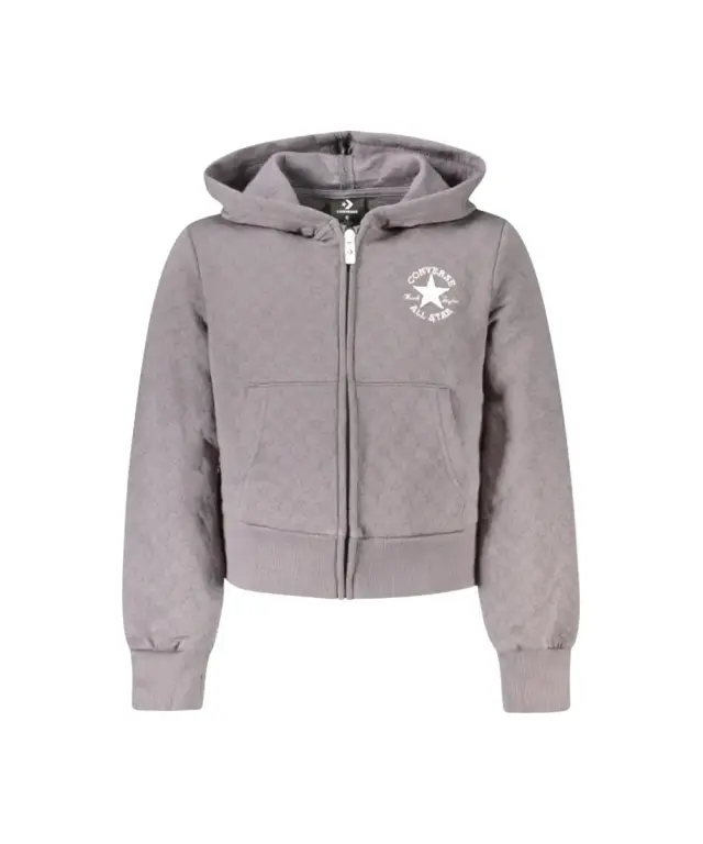 Converse - Παιδικό Φούτερ Girls Zip-up Με Φερμουάρ 4CG807-GDA Γκρι - 8-10 ετών