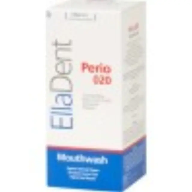 ELLADENT Perio 020 Mouthwash Στοματικό Διάλυμα με Διγλυκονική Χλωρεξιδίνη 0.20%, Υαλουρονικό Οξύ + Πρόπολη Κατά της Οδοντική Πλάκας 250ml 2