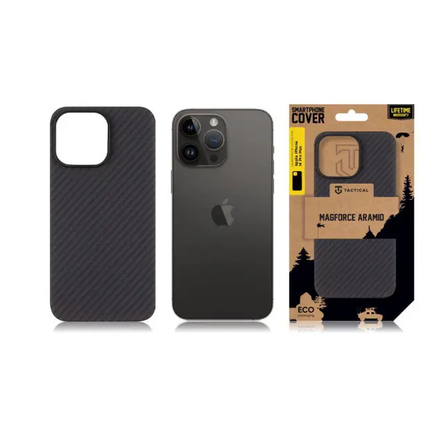 Tactical MagForce Aramid Cover for Apple iPhone 14 Pro Max Black 3