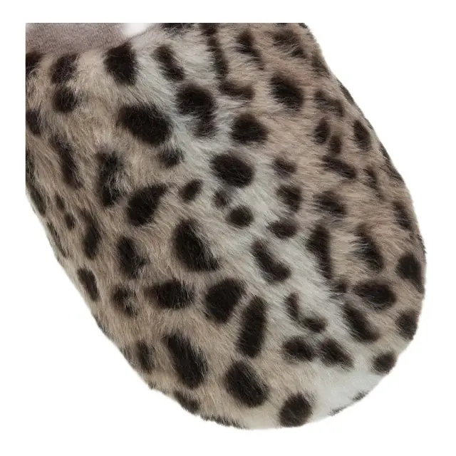 Parex Γυναικείες Παντόφλες Γούνινες Animal, Χρώμα Μπεζ 3