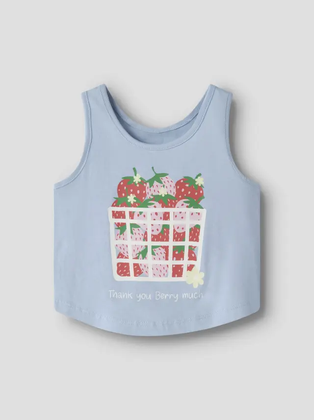 Name It Αμάνικο Τοπ κοριτσίστικο πλεκτό Μπλε NMFVIGEA TANK SHORT TOP - 13241642 2