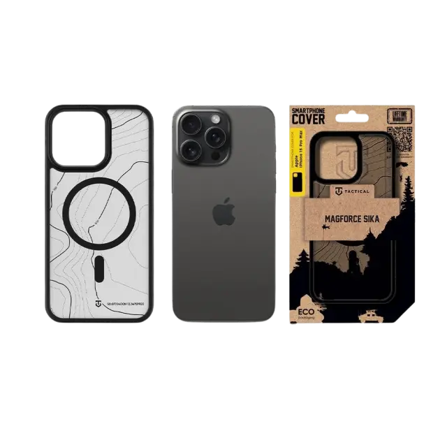 Tactical MagForce Hyperstealth Sika Cover for Apple iPhone 15 Pro Max Asphalt 3